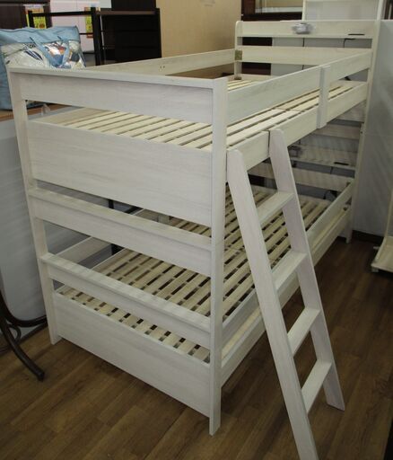 R671 子供用2段ベッド、キッズ二段ベッド、幅93cm Used・キレイ