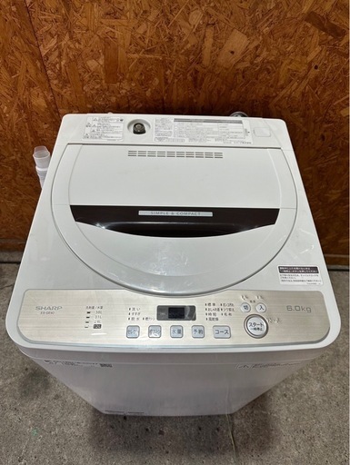 J0203 シャープ洗濯機 2020年 6kg