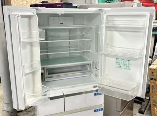 札幌引取り歓迎 17年製 Panasonic パナソニック 470L 6ドア冷蔵庫 NR-FPM472S-W