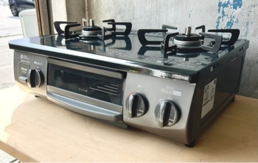 お引取り限定 美品 22年製 リンナイ LPガス用コンロ 2口ガステーブル KG35NBKL ③