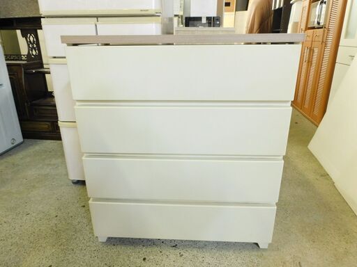 ウッドトッププラチェスト 4段 衣類収納 小物収納 収納家具