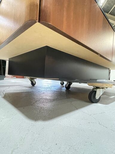 商談中★Meuble★モーブル 大塚家具取扱 センターテーブル W120cm リビング ローテーブル ガラス天板 ウォルナット