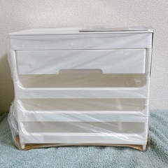 未開封　ニトリ　引き出し付き　オープンワゴン　4段　収納の画像