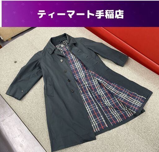 Burberrys ステンカラー コート メンズ ネイビー系 バーバリー 裏地