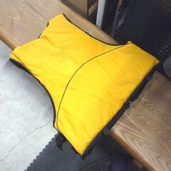 ライフジャケット フィッシングジャケット フリーサイズ フィッシュランド イエロー系 中古 札幌市東区 新道東店の画像