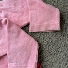 ピンク 花柄デザインパーカー トレーナー　80cmの画像