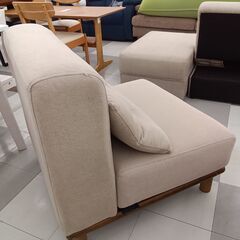 ★ジモティ割あり★  ソファー ベージュ  H74×D74×Ｗ77 クリーニング済み TC1603の画像