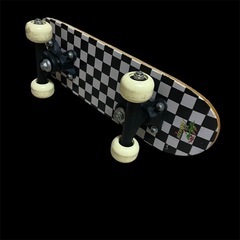 HIGHWAY FOXスケートボード 42cm×13cm チェック柄の画像