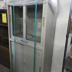 未使用　uchida 内田洋行　内田洋行 書庫 引違い書庫 シリンダー錠 W880×D400×H1790 3×6W型　no5-847-2921　スチール　事務　ジャングルジャングル石津店