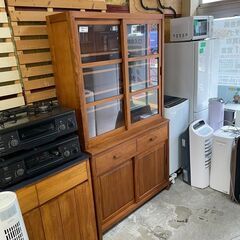 🔥🔥店頭持ち帰り限定価格🔥🔥ガラスキャビネット 天然木チーク無垢...