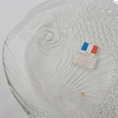 フランス フィッシュ プレート アルコロック Arcoroc ガラス皿 魚の画像