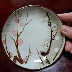 藍色　和柄皿　5枚　梅柄皿　3枚の画像