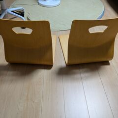 木製　和座椅子　2個セットの画像