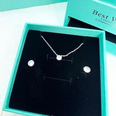 【新品】ネックレス ピアス 箱付き シルバー925の画像