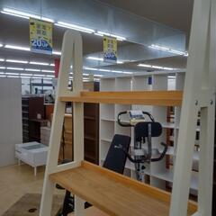 ★ジモティ割あり★  デスク 白　ブラウン W64×D45×H180 クリーニング済み OJ5975の画像