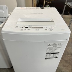 J0319 東芝 洗濯機 2018年 4.5kg 正面右横割れ有