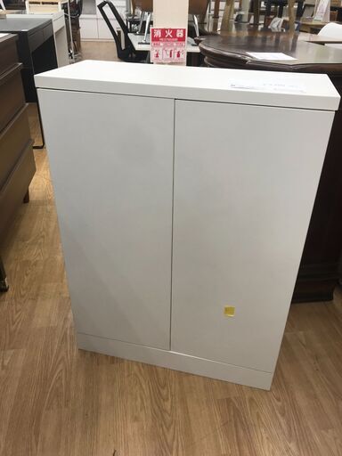 ★ジモティ割あり★  シューズボックス ホワイト H80×W59×D25 クリーニング済み KJ6375