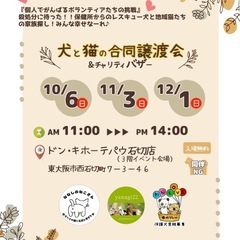 10月6日　犬と猫の合同譲渡会