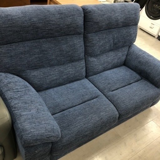 2人掛けソファー　ブルー【トレファク堺福田店】