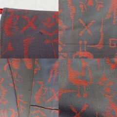 【中古品】【長期保管品】【シミ・汚れ有】 着物　灰色地　昭和時代の画像