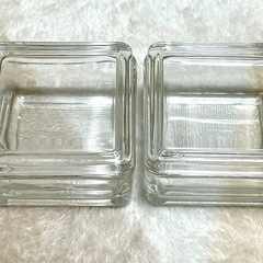 スクエア　ガラス容器　2個