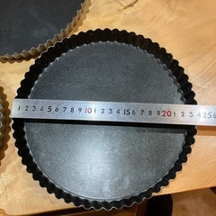 テフロン　底抜けタルト型　24cm 3枚セットの画像