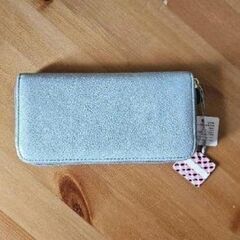 スマホ収納可能♪ 大容量ラウンド長財布 アクア アンナローズの画像