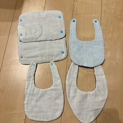 ハンドメイドスタイ3枚&抱っこ紐カバーの画像