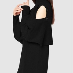 [スナイデル] オープンアームニットワンピ レディース　ブラック　Freeの画像