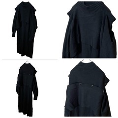 [スナイデル] オープンアームニットワンピ レディース　ブラック　Freeの画像