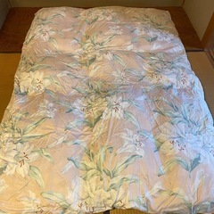 羽毛　掛け布団　カバー付き