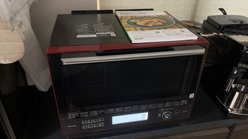 2021年式東芝オーブンレンジ角皿２枚、焼き網付き