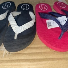 23cm ビーチサンダル げんべい2セットの画像