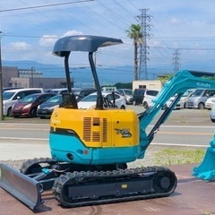クボタ　ミニユンボ　U-20 　油圧ショベル　可変脚　ブレーカー配管　倍速付き ブレーカー付き（別売）　2tクラス　全国陸送可能の画像