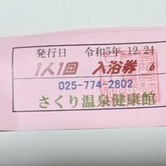 新潟県南魚沼市 さぐり温泉 入浴券 10枚 残2セット
