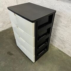 【ジモティ限定特価】 4段 ウッドトップチェスト 幅56cm 衣...