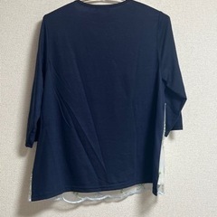 七分袖　カットソー　3Lの画像