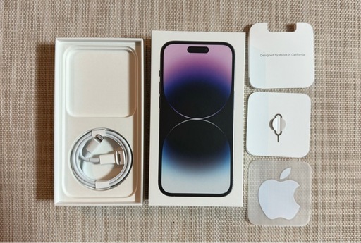 【極美品】iPhone14pro 256GBディープパープル　ケース備品あり