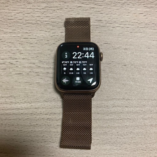 apple watch5 44ミリ ゴールドステンレス ゴールドミラネーゼループ