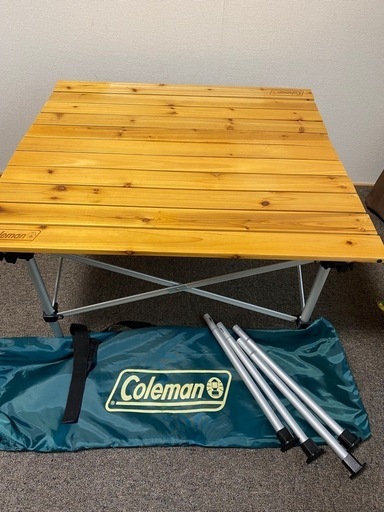 Coleman ナチュラルウッドロールテーブル