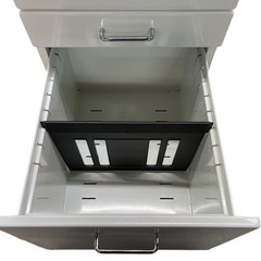 NO.1841 【在庫4台】 キャビネット 3段ワゴン キャスター付き 鍵付き オフィス家具 中古の画像