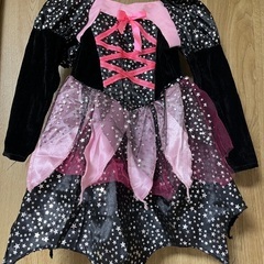 （取引中）魔女ワンピース　100㎝　ハロウィン　帽子付きの画像