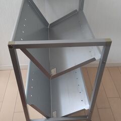 ファイルワゴン　２段　ワゴンラック　キャスター付き　書棚　移動式の画像