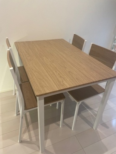 ダイニングテーブル5点セット値引き交渉あり
