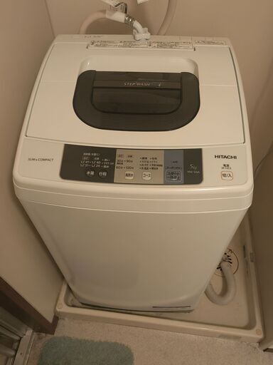 値下げ-2017年製日立洗濯機　動作確認済み　取に来れる方