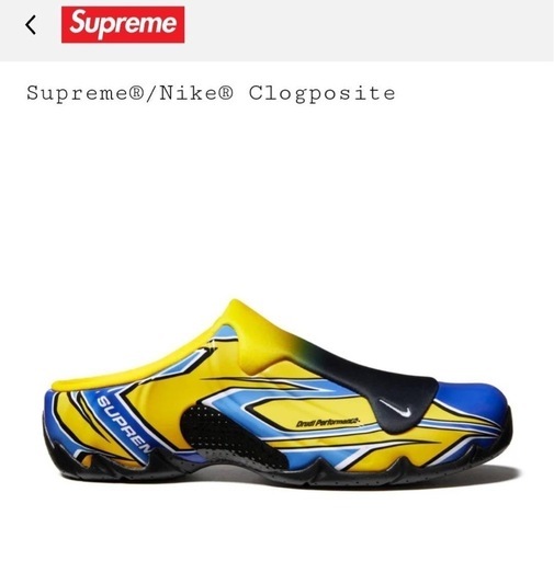 Supreme × Nike Clogposite SP "Yellow/Blue"  FW24 Week3販売 Supreme/Nike Clogposite COLOR：Blue Multi SIZE：US 9