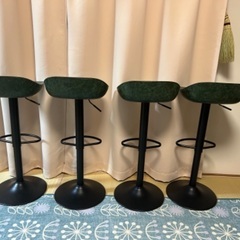 カウンターチェア 4脚セットの画像