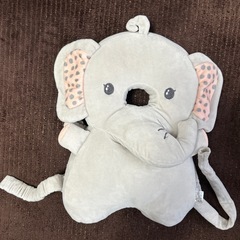 ミツバチとゾウ　頭ごっつん　防止リュック　双子　転倒防止クッションの画像