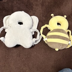 ミツバチとゾウ　頭ごっつん　防止リュック　双子　転倒防止クッションの画像