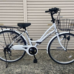 【新品★未使用】　ママチャリ　 26インチ　シマノ製6段変速　ホワイト